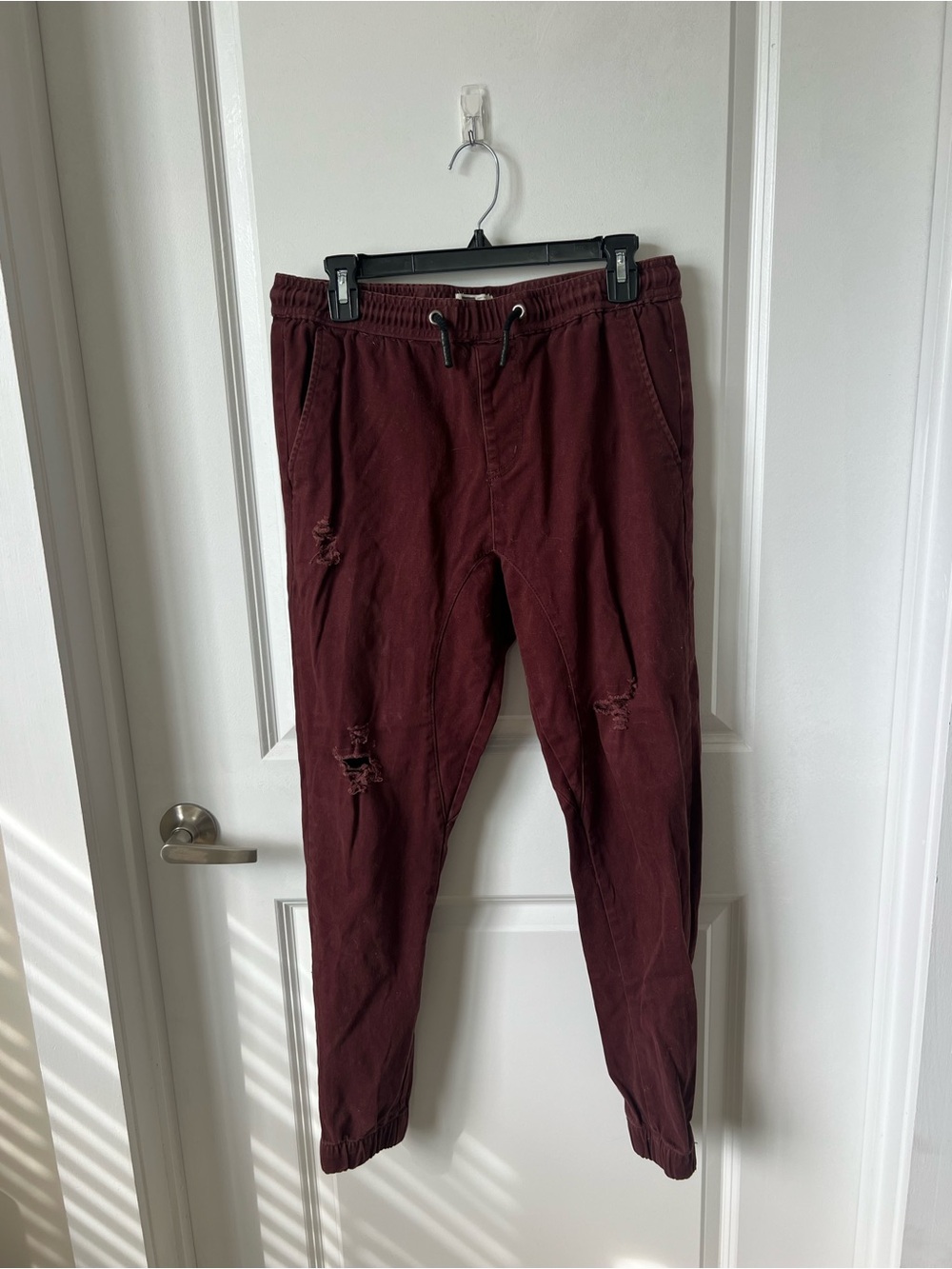 Articles Of Society Men's Distressed Joggers - Maroon